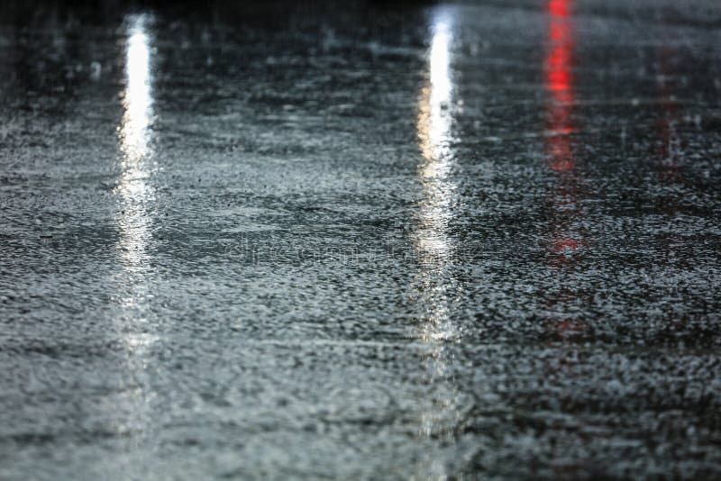 Rain On The Asphalt Road As Background Stock Photo Image of outdoor