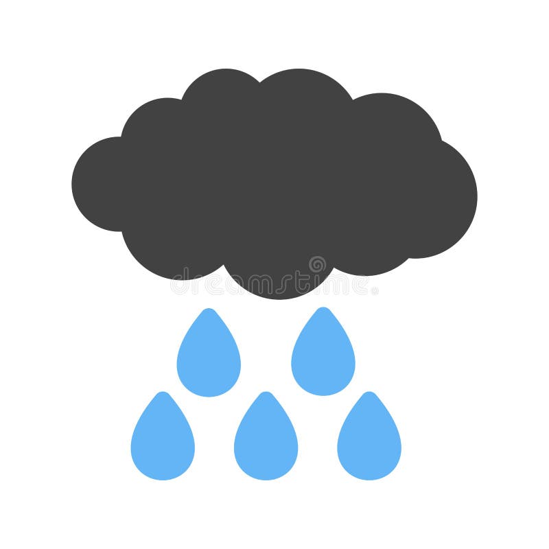 Rain Cloud stock vector. Illustration of hurricane, cloudy - 89942342
