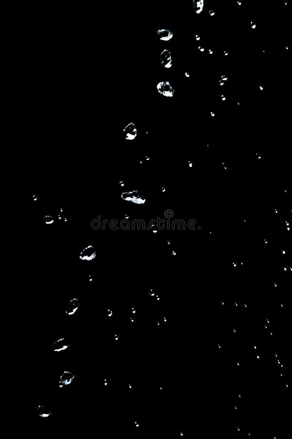 Rain Drops on a Black Background Stock Image Image of surface