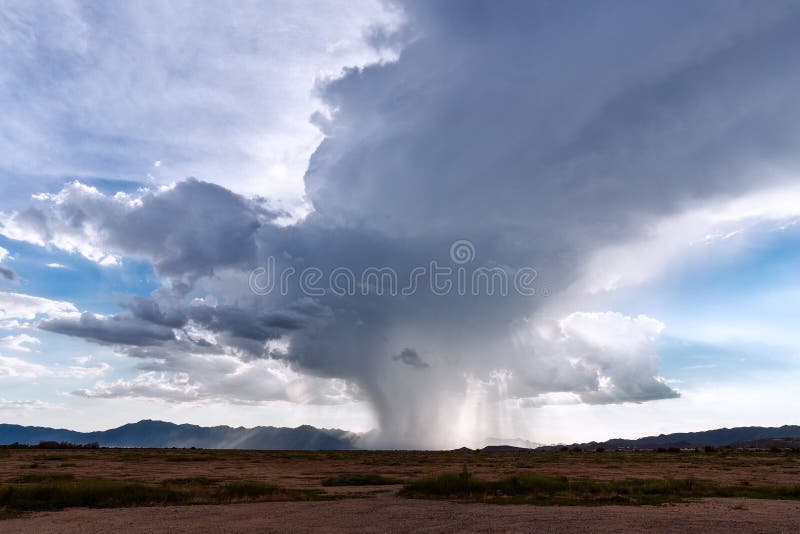 Rain Falling From A Storm Cloud