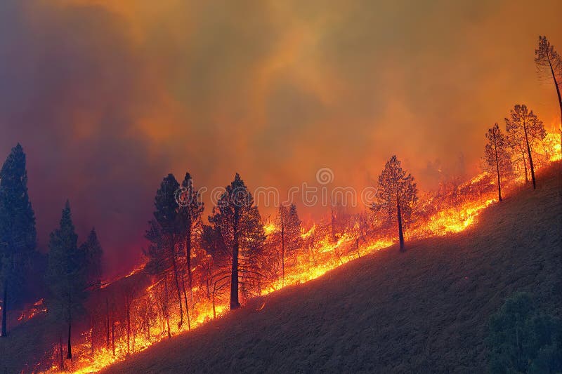 Rain Forest Fire Disaster is Burning Caused by Humans, Wildfire