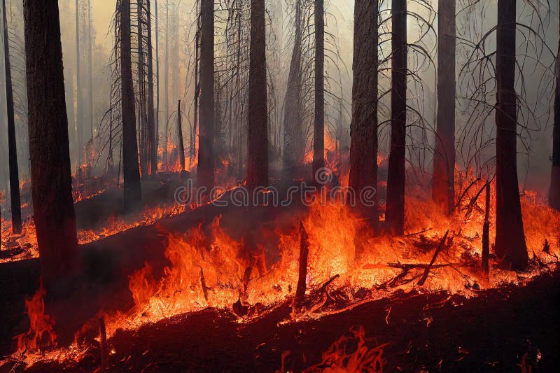 Rain Forest Fire Disaster is Burning Caused by Humans, Wildfire