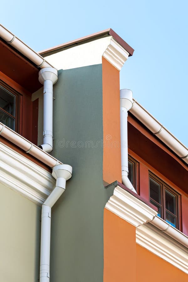 Rain Gutters Drainpipes Old Home Stock Photos Free & RoyaltyFree