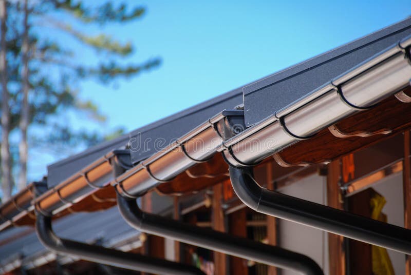 Rain gutters stock photos Rain gutters stock photos