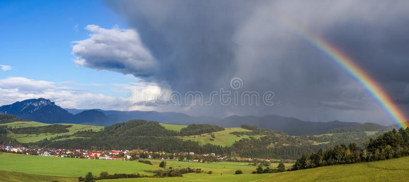 Rain over the landscape