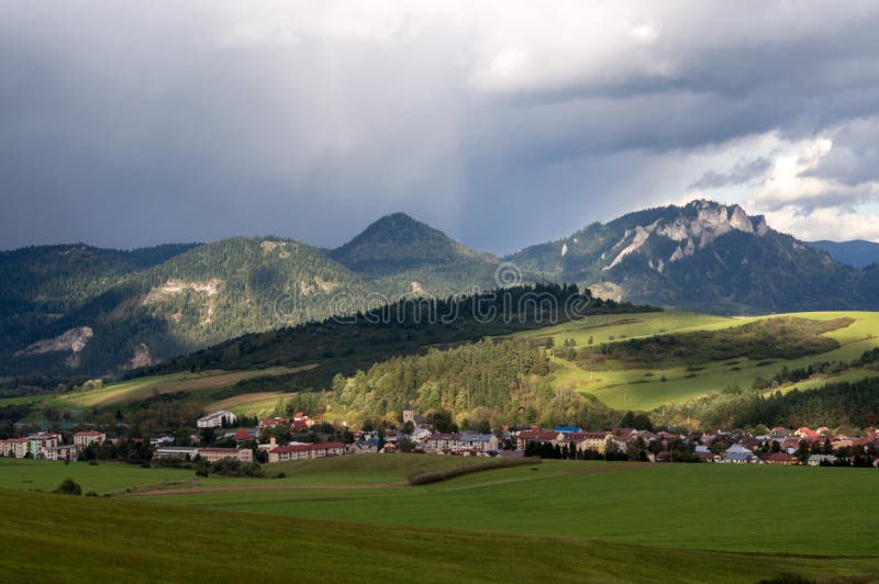 Rain over the landscape