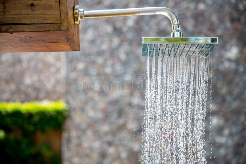 Rain shower outdoor stock photo. Image of home, blue 35137810