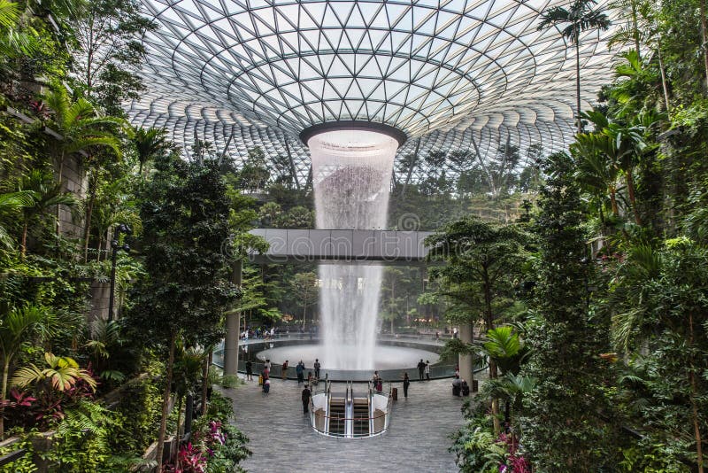 Rain Vortex at Changi Jewel Singapore