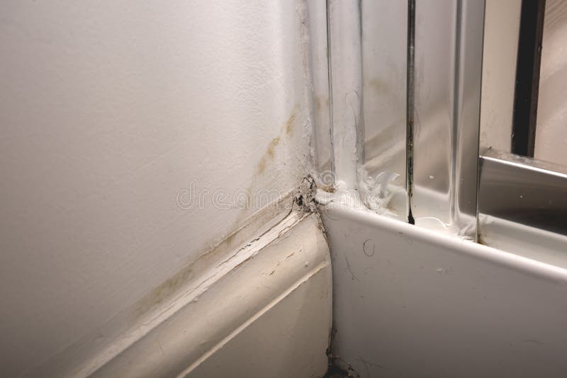 Rain Water Leaks on the Wall Causing Damage and Peeling Paint Stock