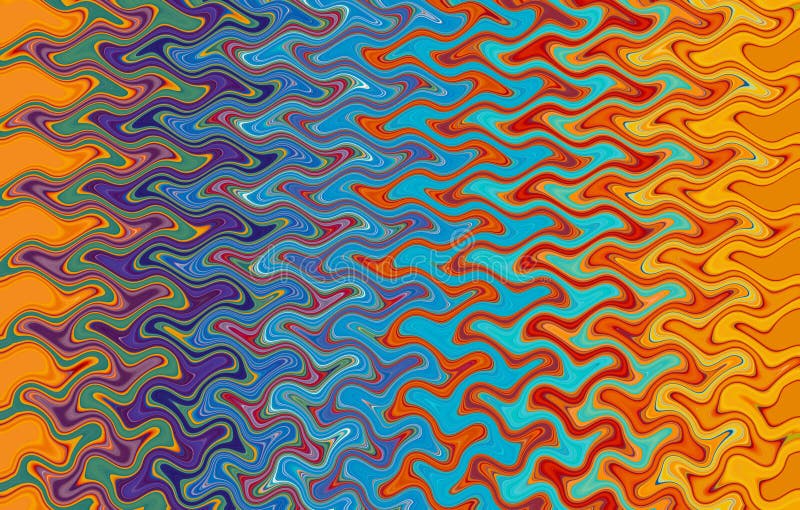 Rainbow abstract background and psychedelic pattern. Fantasy multicolored wavy pattern. vector illustration