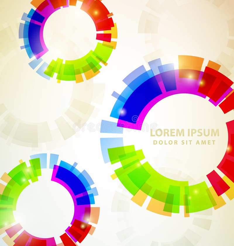 Rainbow Abstract Colorful circles Background