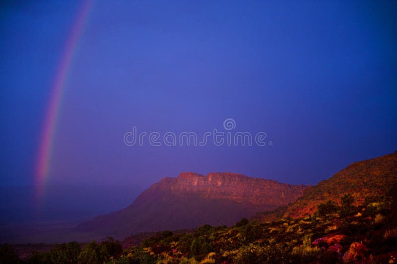 Rainbow at Arches National Park, Utah, USA