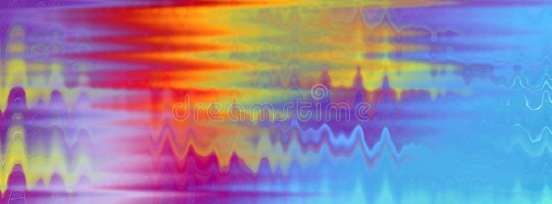 Rainbow background. Fantasy blurry multicolored psychedelic pattern. Banner. royalty free illustration