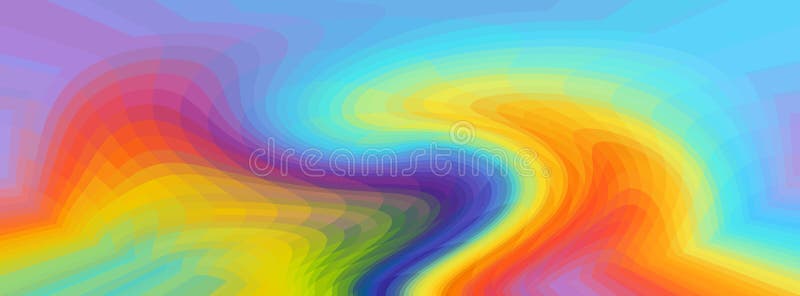 Rainbow background. Fantasy multicolored parametric pattern. Banner. vector illustration