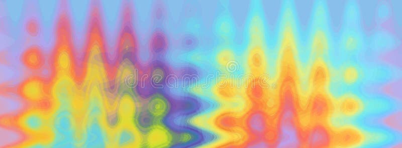 Rainbow background. Fantasy multicolored zigzag pattern. Long banner. vector illustration