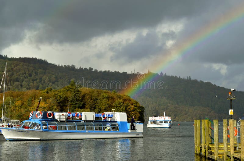 Rainbow in Bowness-on-Windermere on Lake Windermere