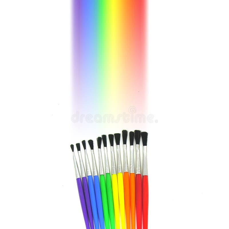 Rainbow Brushes stock image. Image of colorful, brush, paint 322605