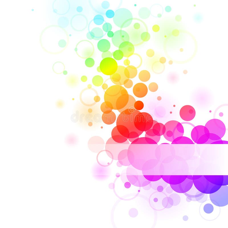 Colorful transparent rainbow bubbles background. Vector illustration