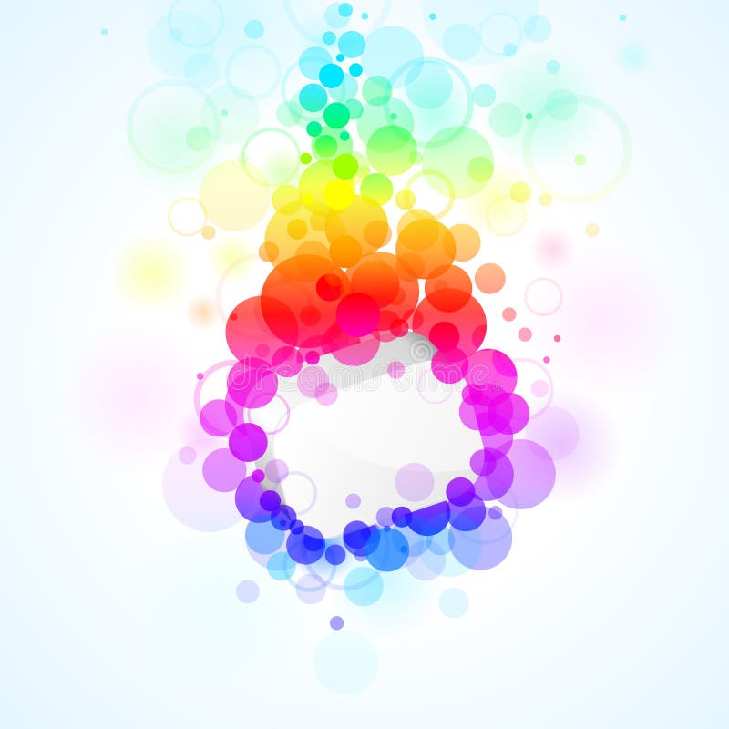 Colorful transparent rainbow bubbles background. Vector illustration