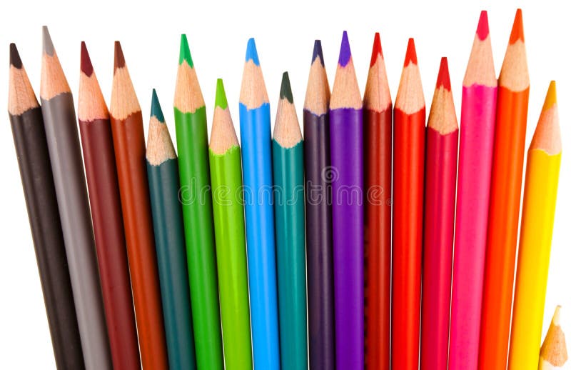Rainbow bunch pose de crayons réalistes dessinant un motif coloré en blanc