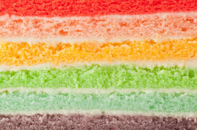 Rainbow cake layers