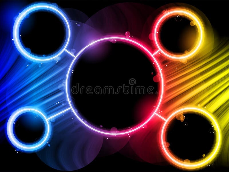 Rainbow Circle Border Background royalty free illustration