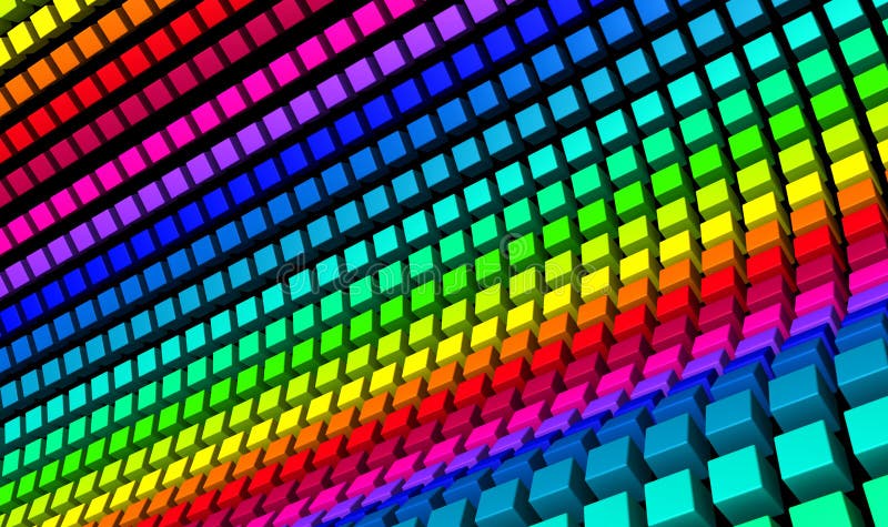 Rainbow color cubes royalty free stock image Rainbow color cubes royalty free stock image