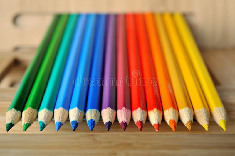 Rainbow Color Pencil Composition Stock Photo Image of coloured, rainbow 70294580