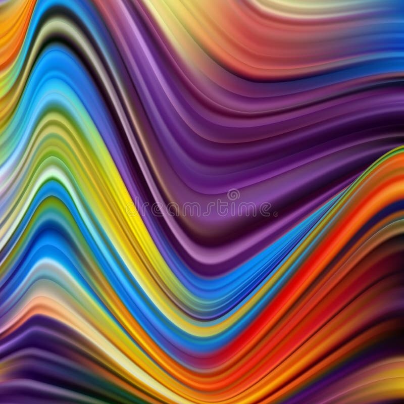 Rainbow color waves, vector blurred abstract background. Vector artistic illustration for presentation, app wallpaper, banner or stock image