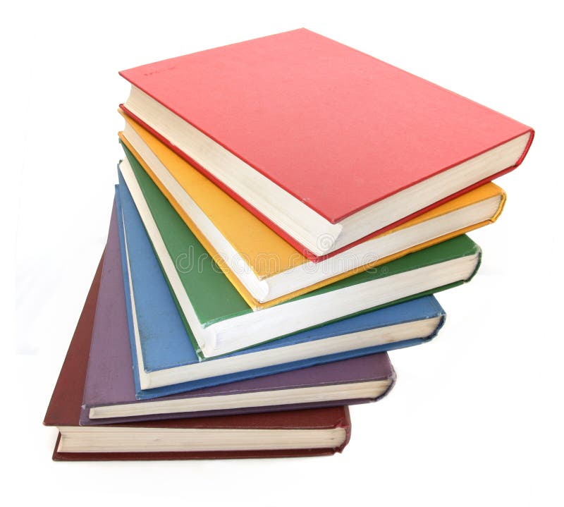 Rainbow colored books stock photo. Image of information - 4746474