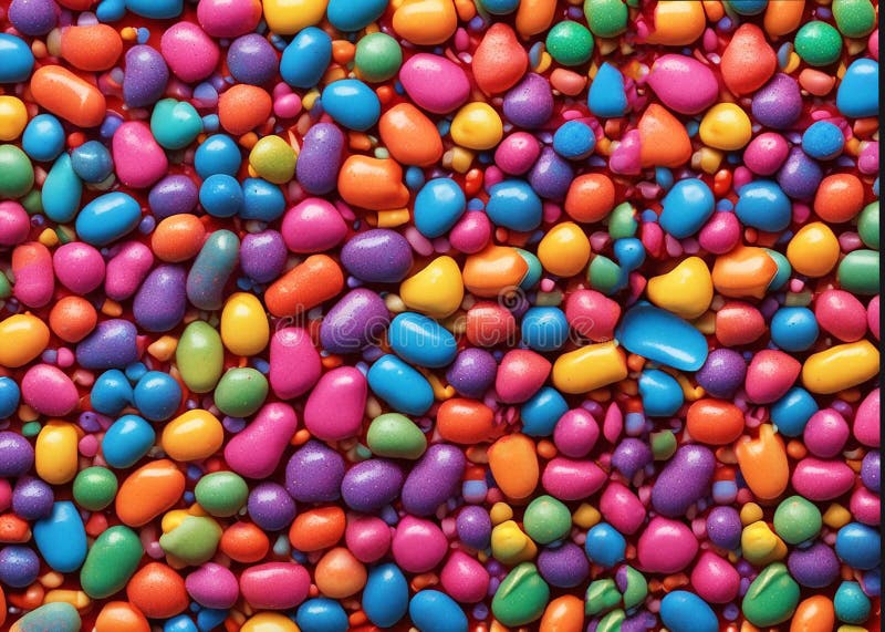 Rainbow Colored Candy Sprinkled Background Stock Photo Image of