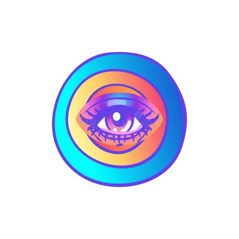 Rainbow Colored Eye. Flag of LGBT Community Inside Eyeball. Vector ...