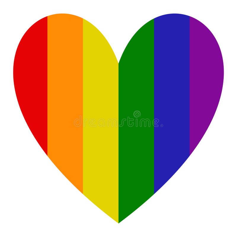 Rainbow Colored Heart Shape To Celebrate Sexual Orientation Diversity ...