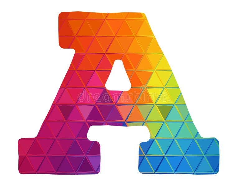 Rainbow Colored Paint Letter I Logo Icon Stock Illustration ...