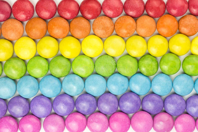 Rainbow Colored Sugar Coated Candies Stock Photo Image of variety, green 70072814