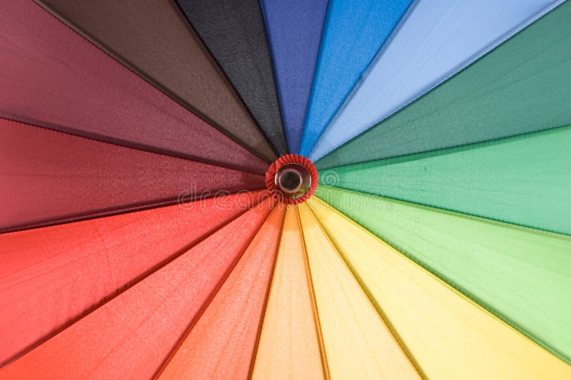 Rainbow colored umbrella