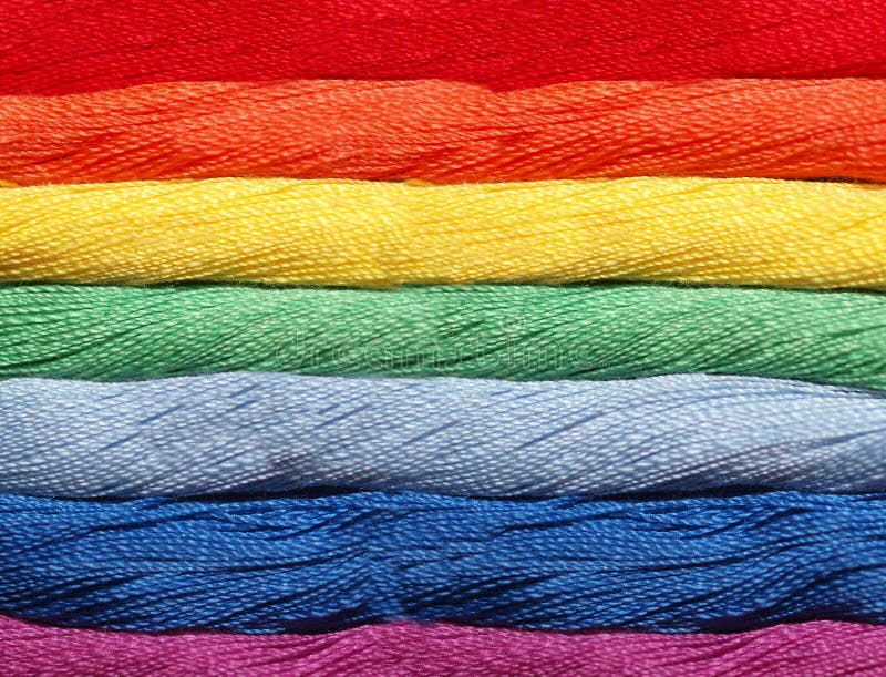 Rainbow colored yarn stock photo. Image of rainbow, background 26948062