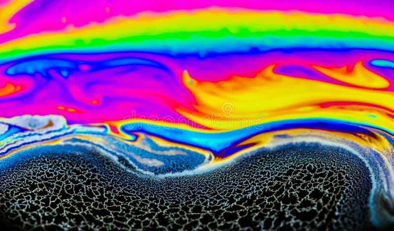 Rainbow colors created by soap, bubble,or oil makes can use for background