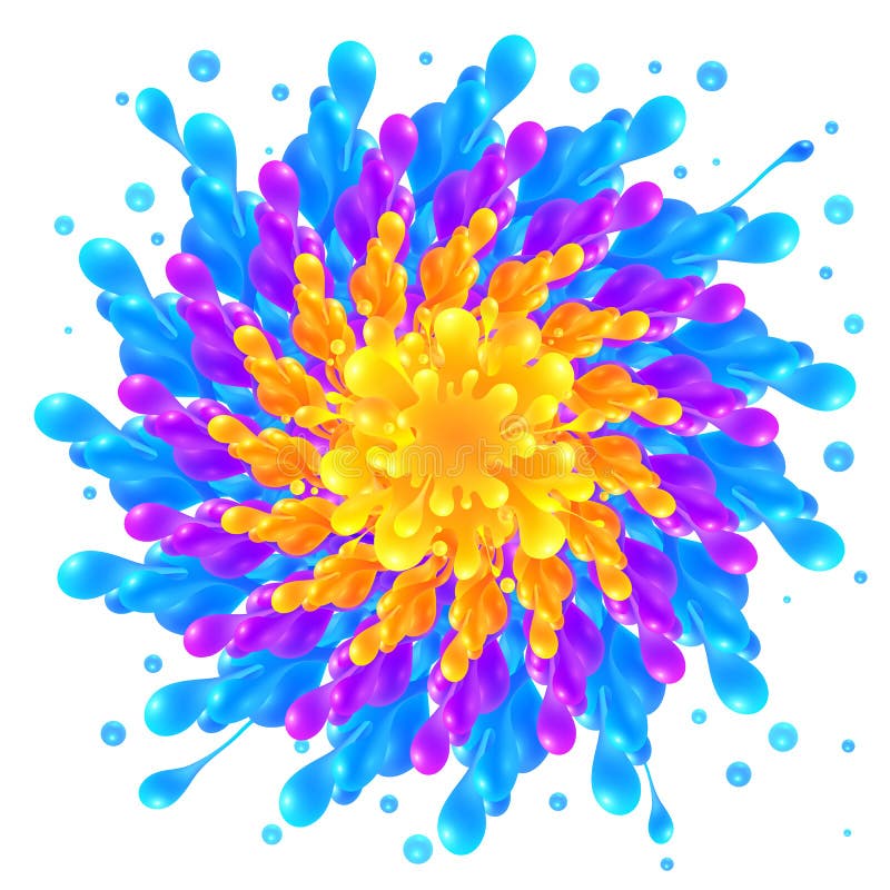 Rainbow Colors Paint Splash Circle On White Stock Vector Image 58670404