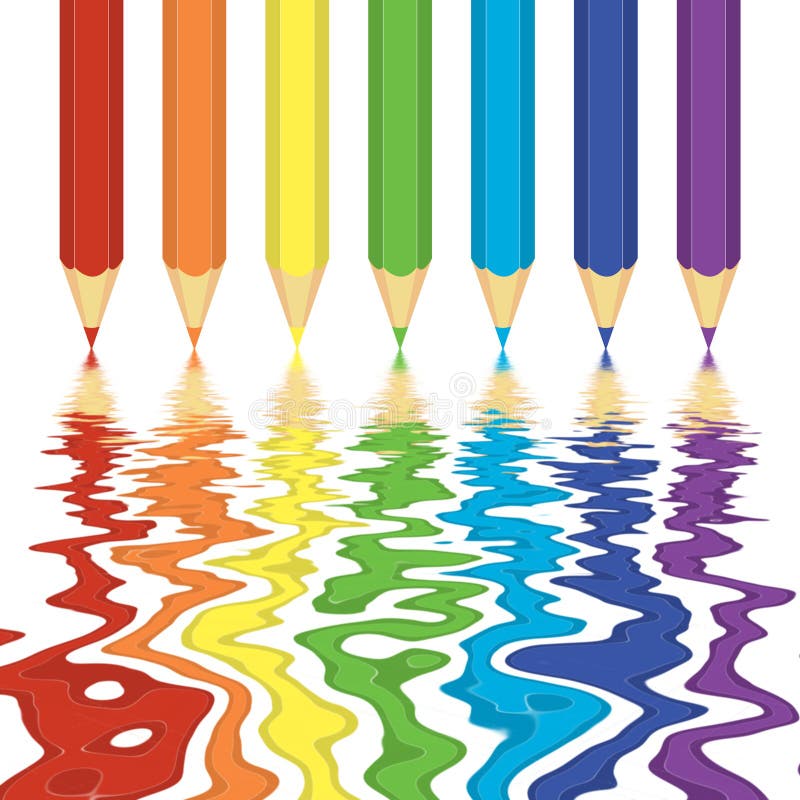 Rainbow Crayons Vector Art Graphic by trisnatacreativeart