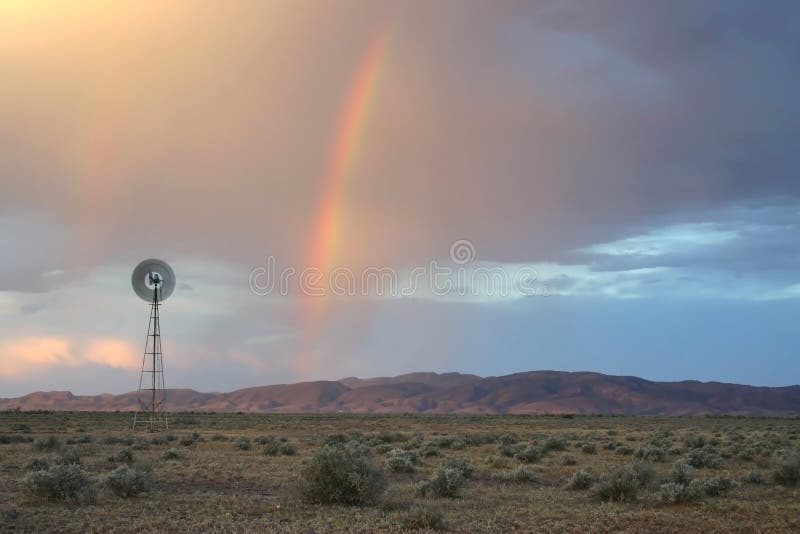 Rainbow from dramatic clouds