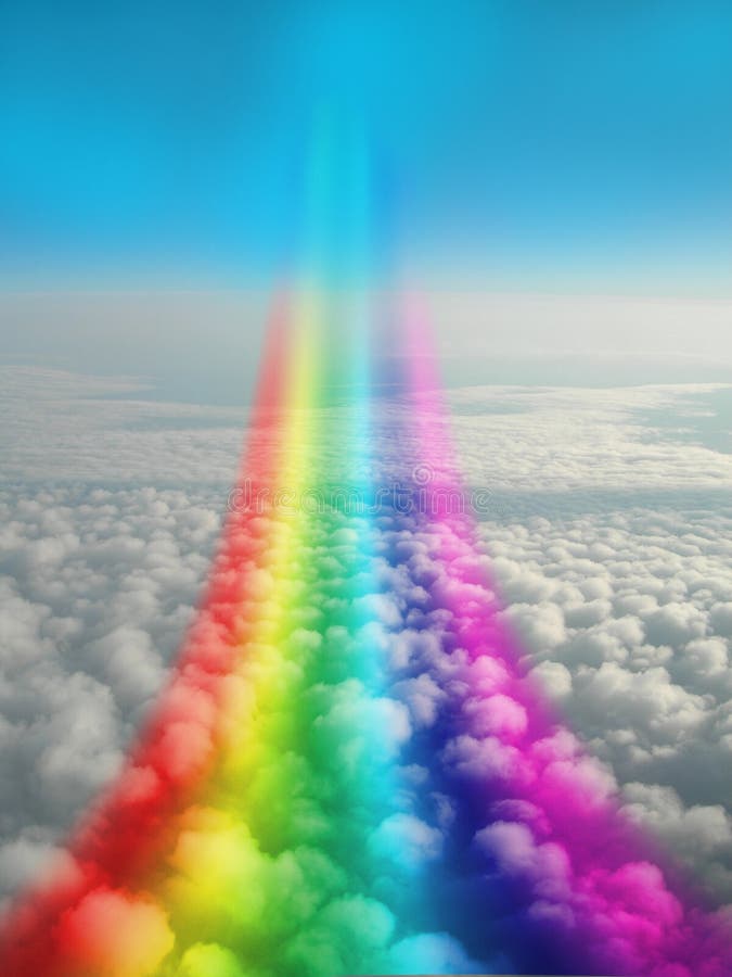 Rainbow Sky Clouds landscape background