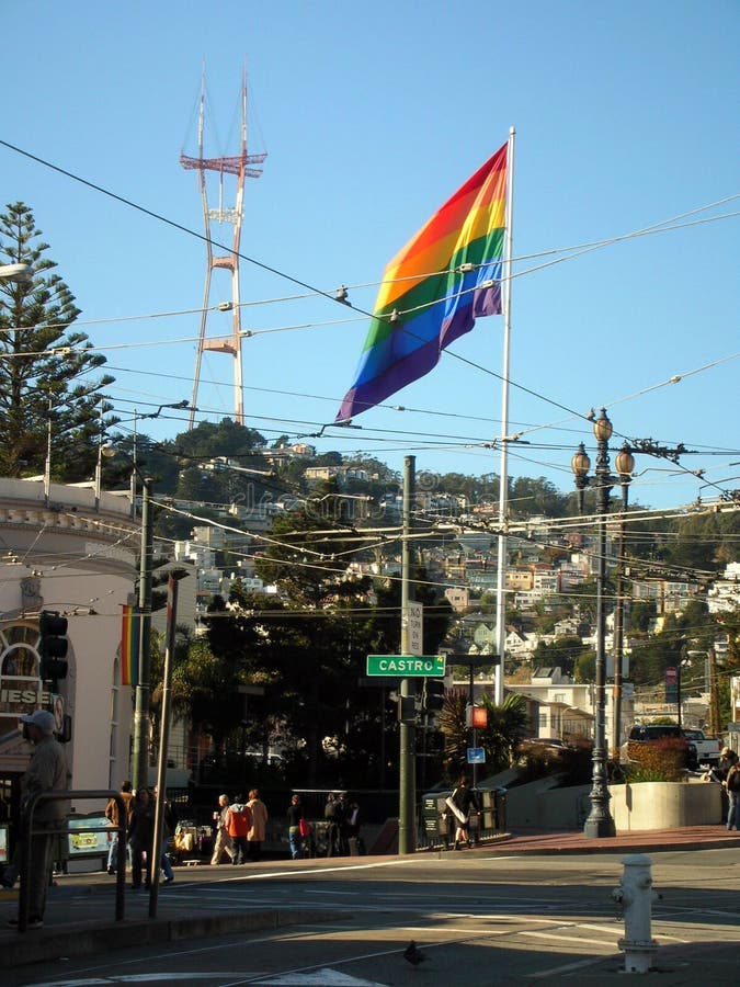 San Francisco Castro Theatre Gay Pride Rainbow Flag 