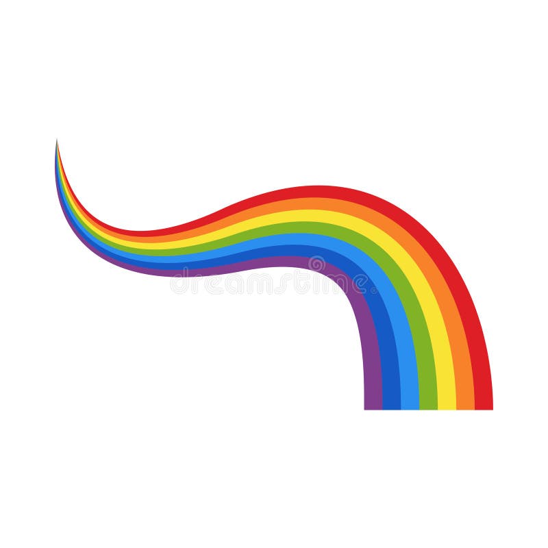 Rainbow in Flat Style Isolated Stock Vector Illustration of isolated