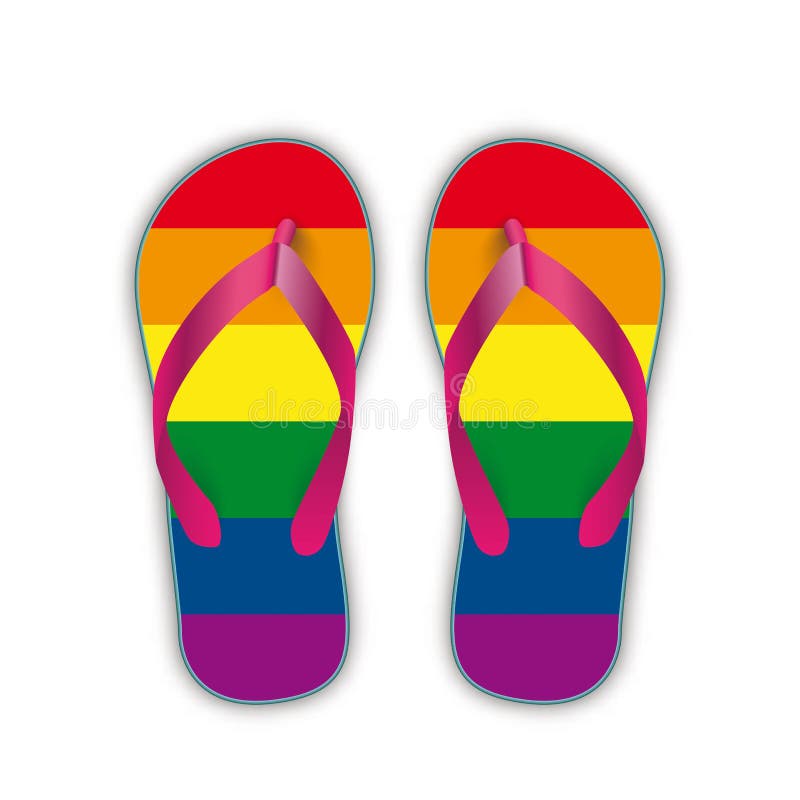 colored flip flops