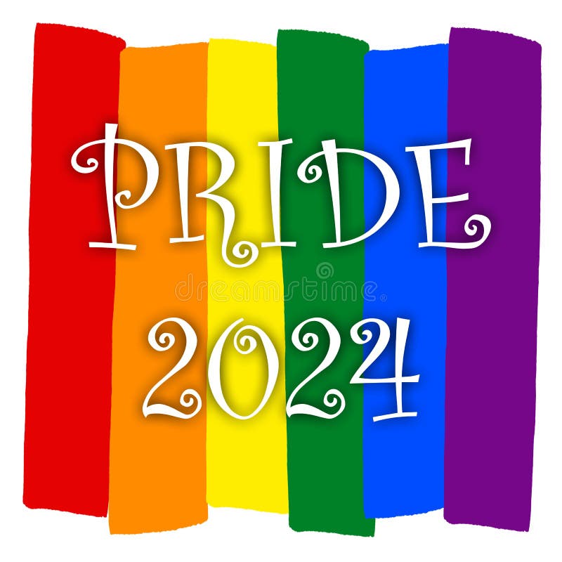 Rainbow Gay Pride Flag, Symbol of Sexual Minorities, PRIDE 2024 Stock