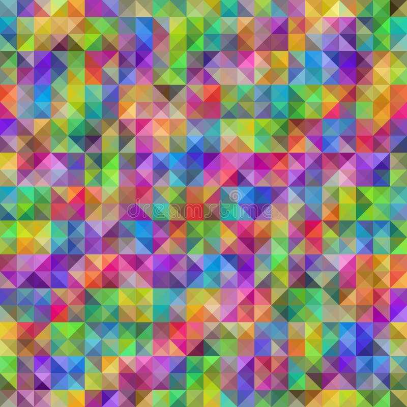 Rainbow geometric seamless pattern of multicolored translucent triangles stock illustration Rainbow geometric seamless pattern of multicolored translucent triangles stock illustration