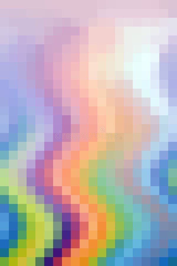 Rainbow gradient background pixel mosaic tile. Waves pattern vector illustration