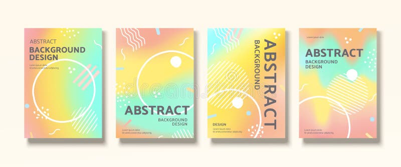 Rainbow gradient cover design vector illustration