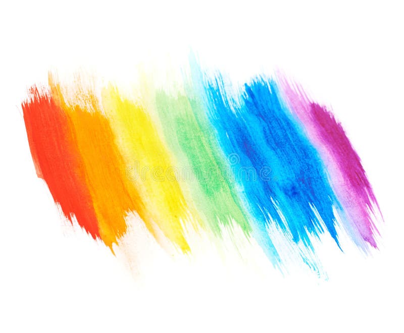Rainbow Gradient Made With Paint Strokes Stock Photo Image 48061084